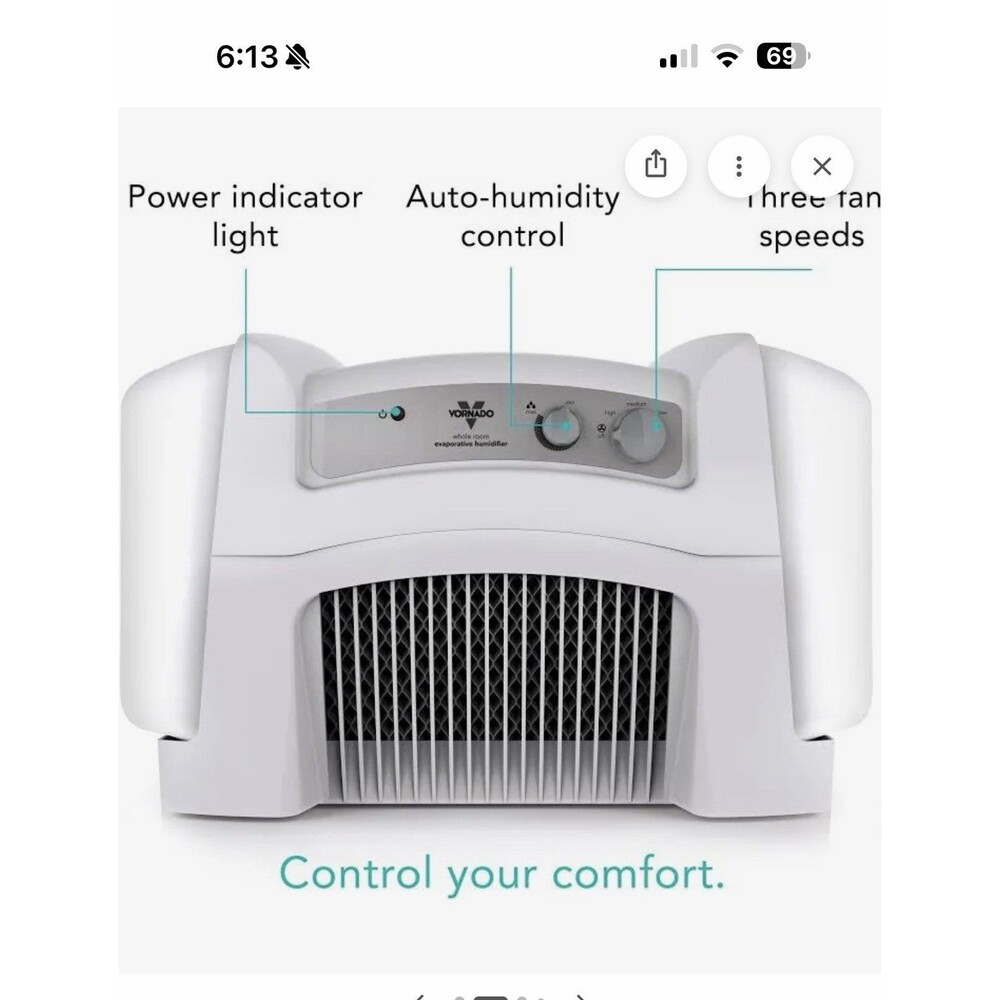 Vornado Evap40 Evaporative Vortex Humidifier